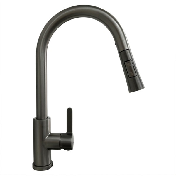 코시나 무광 통스텐 거위목 U자형 싱크대 수전 주방 원홀 블랙