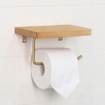코시나 선반형 욕실 우드 휴지걸이 베이지