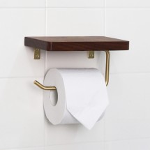 코시나 선반형 욕실 우드 휴지걸이 월넛
