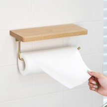 코시나 선반형 주방 우드 키친타올걸이 베이지