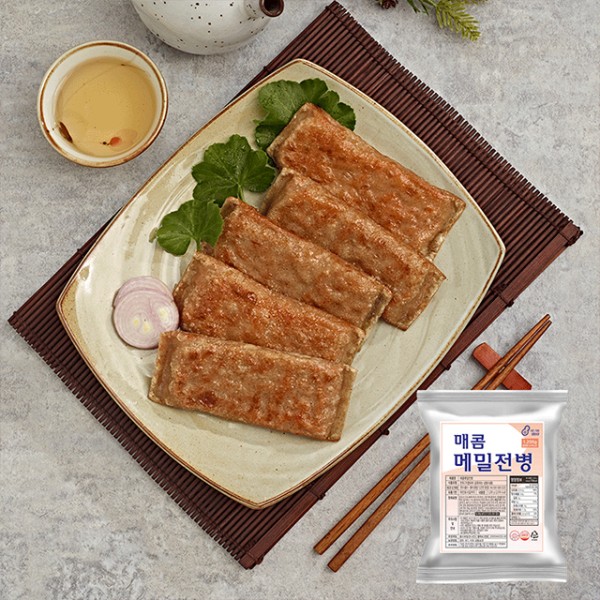 풀잎마켓 매콤 메밀전병 1.2kg x 1팩
