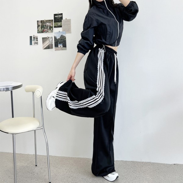 여자 삼선 와이드 트레이닝 바지 3color