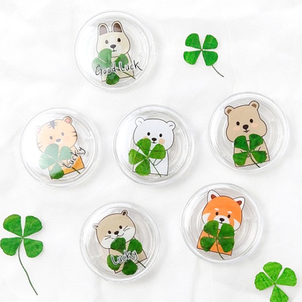 멸종위기동물 네잎클로버 스마트톡 만들기 DIY키트 체험 그립 톡홀더