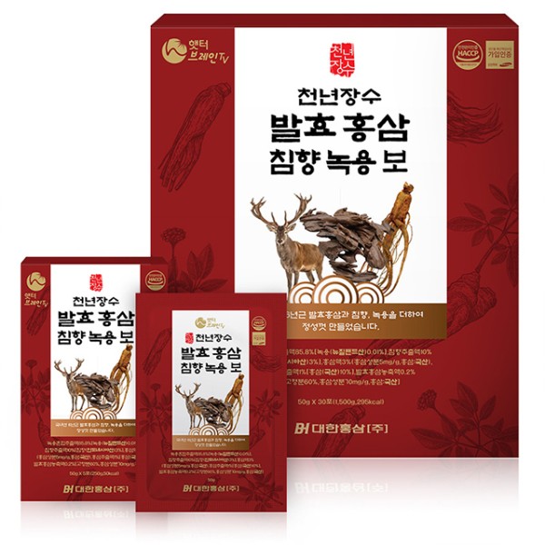 [대한홍삼] 발효홍삼 침향녹용보 50ml x 30포