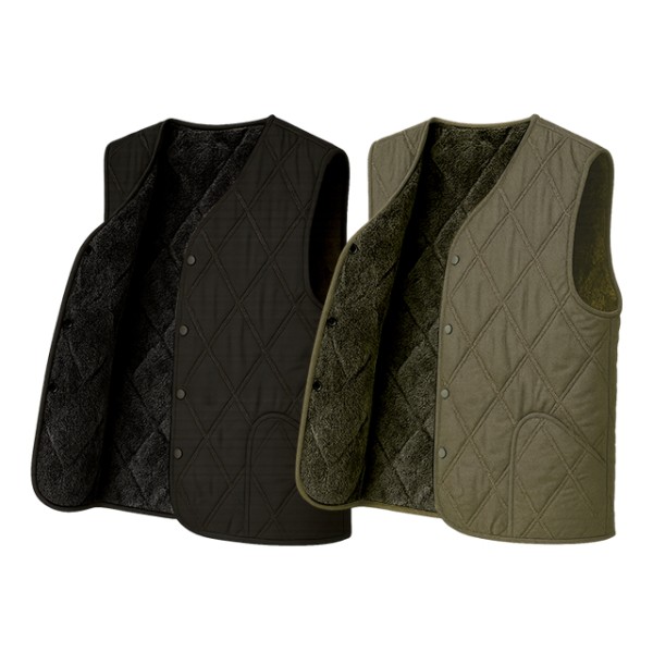 남녀공용 퀼팅 보온 털조끼 방한조끼 쪼끼 베스트