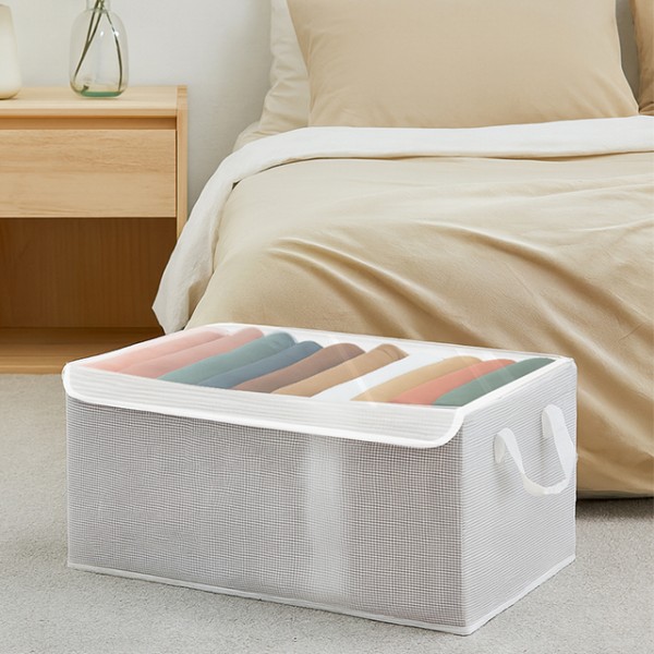 PVC 접이식 투명 의류정리함 리빙박스 중대형