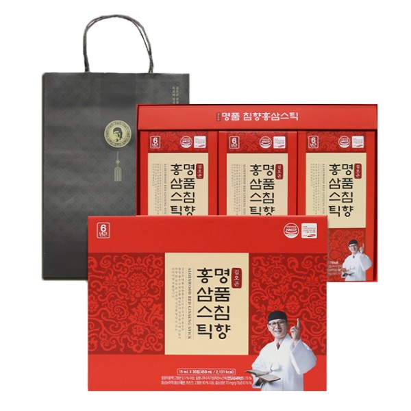 김오곤 명품 침향 홍삼스틱 15ml X 30포 (선물용 쇼핑백)