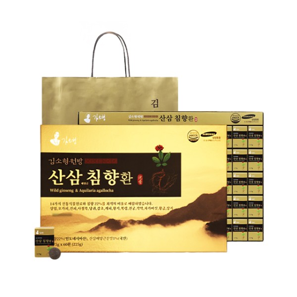 김소형 원방 산삼배양근침향환 60환 (선물용 쇼핑백)