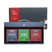 착한농부 차를만들다 3종 선물세트 차가버섯 작두콩 보이차 30개입