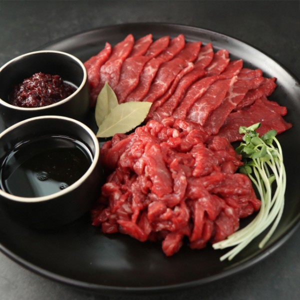 육향 가득 한우 1등급 육회 육사시미 세트 400g