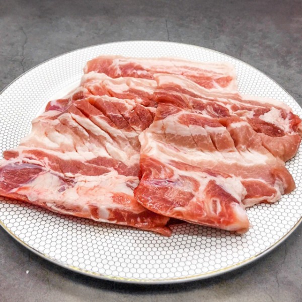 수입산 흑돼지 듀록 뼈삼겹살 500g x 1팩