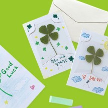 행운 네잎클로버 카드 편지 엽서 만들기 DIY키트 체험