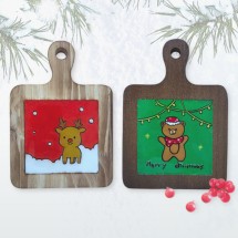 크리스마스 석고 우드 티코스터 냄비받침 만들기 DIY키트 체험