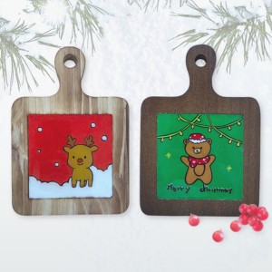 크리스마스 석고 우드 티코스터 냄비받침 만들기 DIY키트 체험