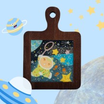 우주여행 석고 우드 티코스터 냄비받침 만들기 DIY키트 체험