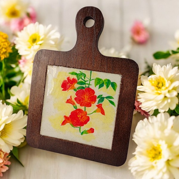 플라워 석고 우드 티코스터 냄비받침 만들기 DIY키트 체험