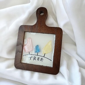 친환경 바다유리 석고 우드 티코스터 냄비받침 만들기 DIY키트 체험