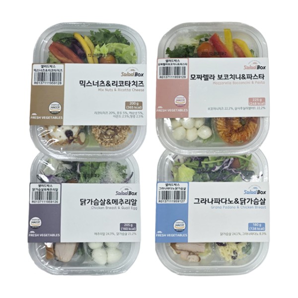 3초완성 샐러드 4종 세트 리코타 파스타 닭가슴살 외