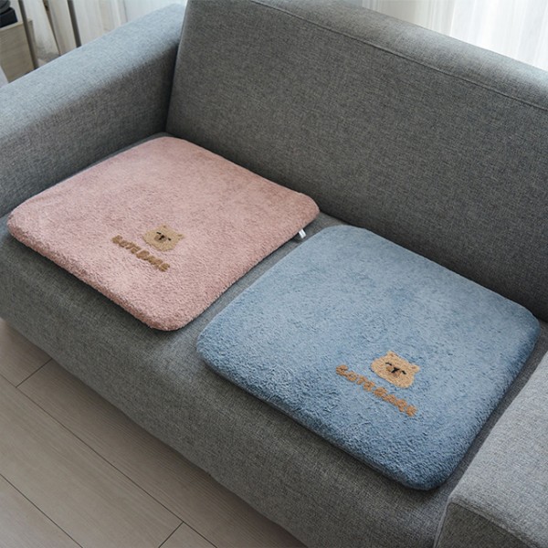 사각 곰돌이 라텍스 방석 45 x 45