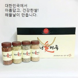 [해뜰날] 천년애미곡 4호 선물세트 발아현미,녹찰현미,붉은약쌀,검정보리, 각300g