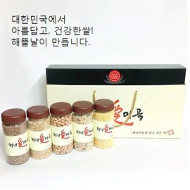 [해뜰날] 천년애미곡 5호 선물세트 렌틸콩,귀리,병아리콩,슈퍼푸드19곡,찰기장, 각300g