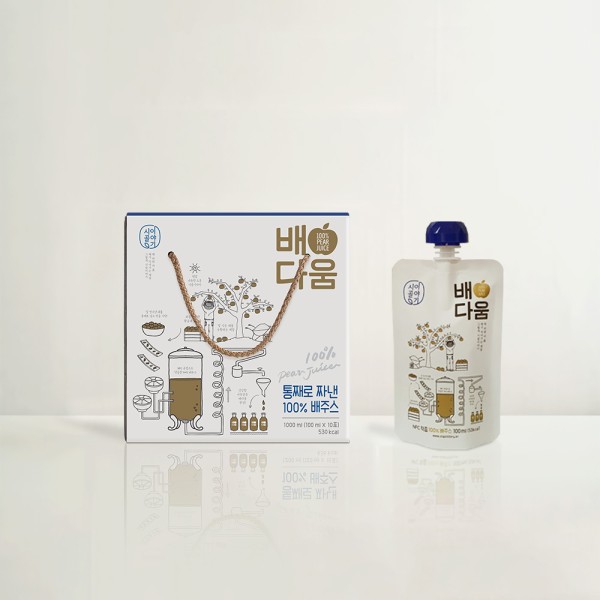 배다움 NFC저온착즙 100% 순수배즙 배즙 100ml X 10포(선물박스)