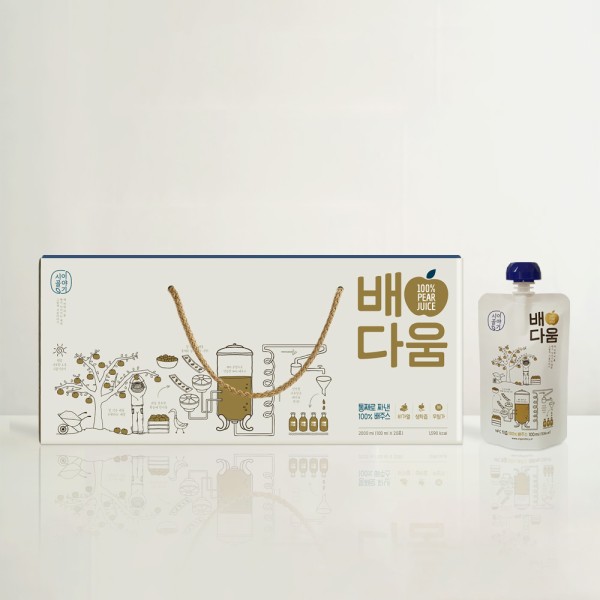 배다움 NFC저온착즙 100% 순수배즙 배즙 100ml X 20포(선물박스)