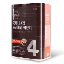 GOOD 매너 4겹 프리미엄 화장지 27m x 30롤
