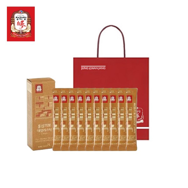 한국인삼공사 정관장 홍삼기보 데일리스틱 10ml x 10포 + 정관장 쇼핑백