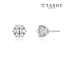 [TANDY] 탠디 실버925 모이사나이트 1캐럿 귀걸이 TDE308