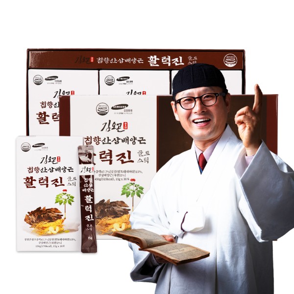 [김오곤] 침향산삼배양근 활력진 골드스틱 15g X 30포 [쇼핑백 포함]