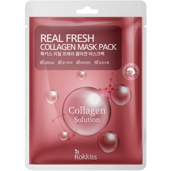 [록키스] 리얼 프레쉬 콜라겐 마스크 팩 (50매) 23g*50,1개입
