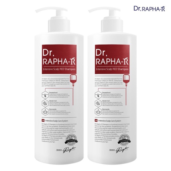 [닥터라파알] 레드 탈모 샴푸 1L x 2 부드러운 모발 2,000mL
