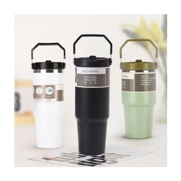 [마이픽] 스윙핸들 이중진공 텀블러 900ml