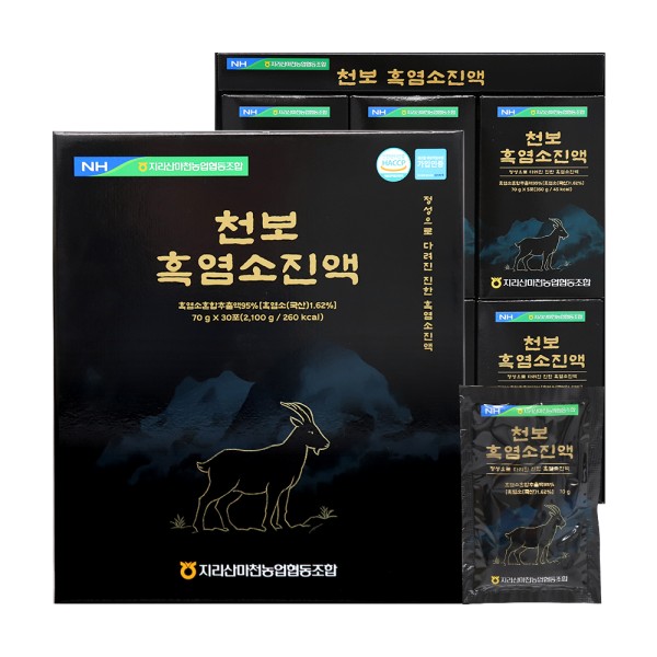 지리산마천농협 천보 흑염소진액 70g x 30포 [쇼핑백 포함]