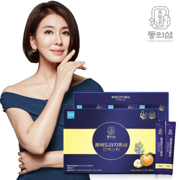 [동의삼] 꿀배도라지홍삼 진액스틱 10g X 30포 [쇼핑백 포함]