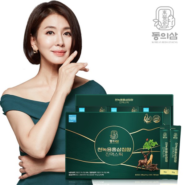 [동의삼] 천녹용홍삼침향 진액스틱 10g X 30포 [쇼핑백 포함]