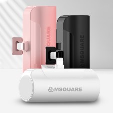[★1주년 기념한정 MSQUARE 굿즈] 보조배터리 5000mAh 화이트