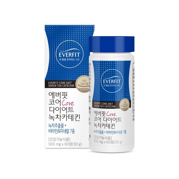 내츄럴플러스 에버핏 코어 다이어트 녹차카테킨 60정
