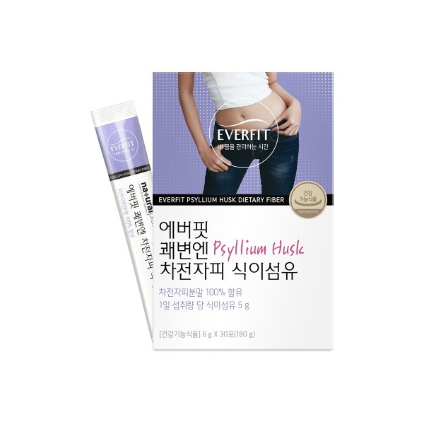 내츄럴플러스 에버핏 쾌변엔 차전자피 식이섬유 30포