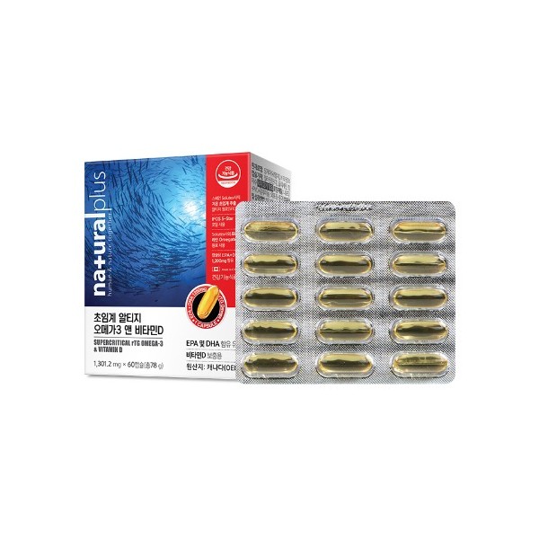 초임계 알티지 오메가3 앤 비타민D 1301.2mg x 60캡슐