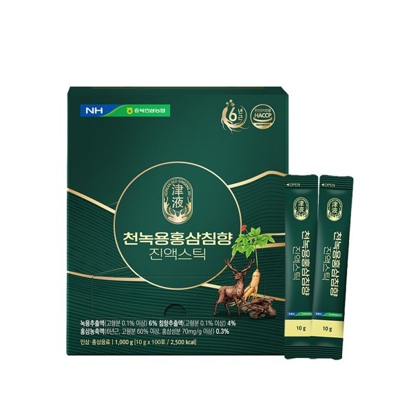 충북농협 천녹용홍삼침향 진액스틱 10g x 100포