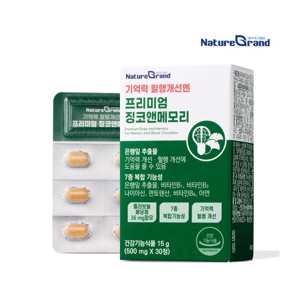 네이처그랜드 프리미엄 징코앤메모리 30정