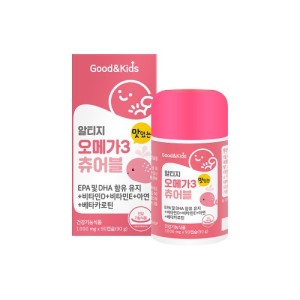 내츄럴플러스 - 굿앤키즈 알티지 오메가3 츄어블 1000mg x 90캡슐